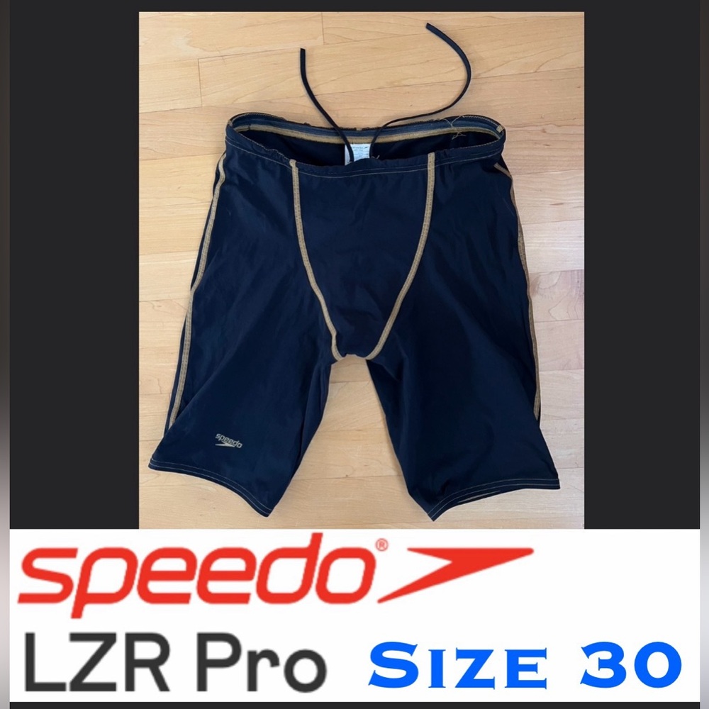 🏊‍♂️ 30 Tech Suit | Racing Jammer | Speedo LZR Pro Black + Gold Trim | Fast Skin